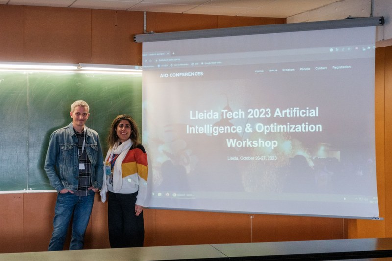 Sara Hatami i Antonin Ponsich participen al seminari de Lleida Artificial Intelligence & Optimization (LAIO 2023)