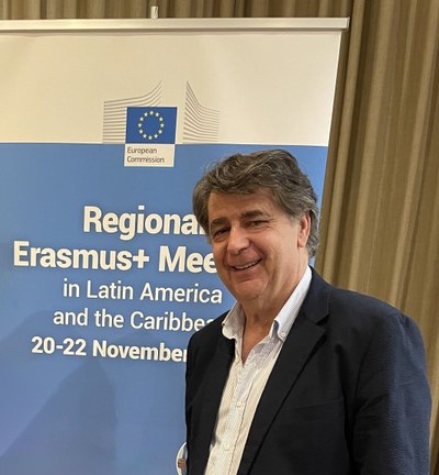 Jordi Olivella Nadal attends the presentation of the 2023 call for Erasmus+ projects for the Latin America and Caribbean area