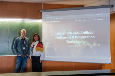 Sara Hatami y Antonin Ponsich participan en el seminario de Lleida Artificial Intelligence & Optimization (LAIO 2023)
